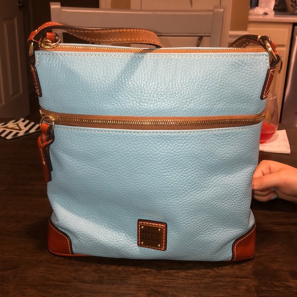 Dooney & Bourke Handbags - Dooney and Burke leather light blue Crossbody Bag
